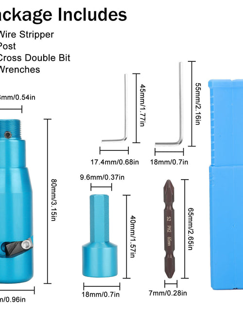 Load image into Gallery viewer, Wire Stripper Cutter Cable Wire Stripping Tool Set for Power Drill Hand Drill
