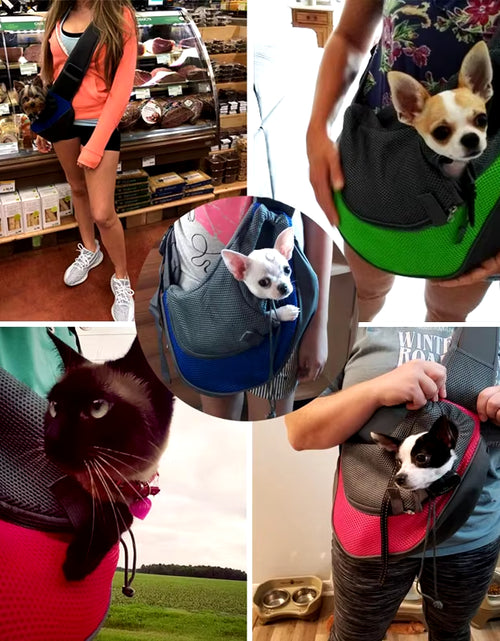 Load image into Gallery viewer, Oxford Dog Carrier Bag Outdoor Travel Single Shoulder Bag for Small Dogs Puppy Cats Pet Dog Backpack Dog Carrier
