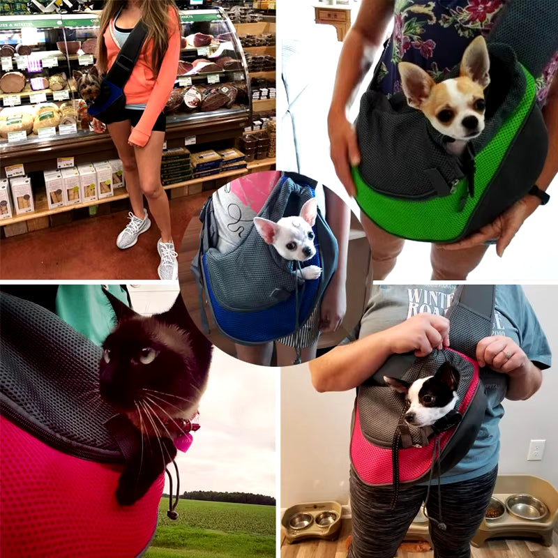 Oxford Dog Carrier Bag Outdoor Travel Single Shoulder Bag for Small Dogs Puppy Cats Pet Dog Backpack Dog Carrier