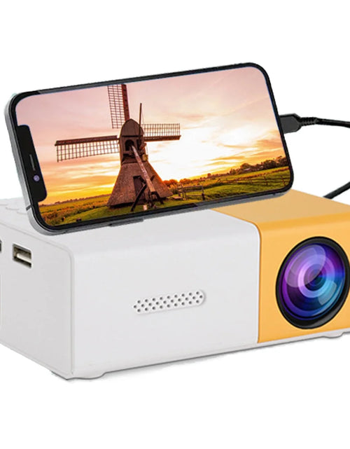 Load image into Gallery viewer, Mini Projector, Wifi Projector Support 1080P Portable Movie Projector, Phone Can Connect to Movie Wirelessly, Compatible with Smartphone/ Tablet/ Laptop/ TV Stick/ USB Drive
