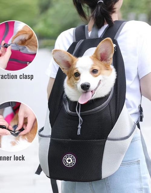 Load image into Gallery viewer, Pet Dog Carrier Bag Carrier for Dogs Backpack Out Double Shoulder Portable Travel Backpack Outdoor Dog Carrier Bag Travel Set
