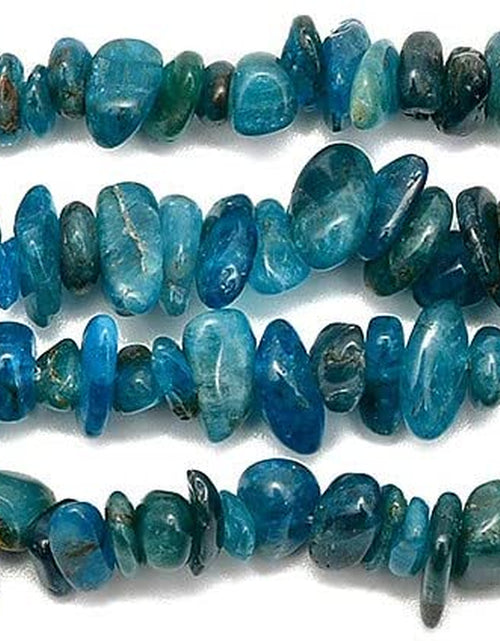 Load image into Gallery viewer, 5-8Mm Natral Healing Gemstone Waist Bracelets Necklace Kit Irregular Stone DIY Crafts Design Jewelry Making 1 Strand per Bag Approxi 34 Inch (Blue Apatite Chips)
