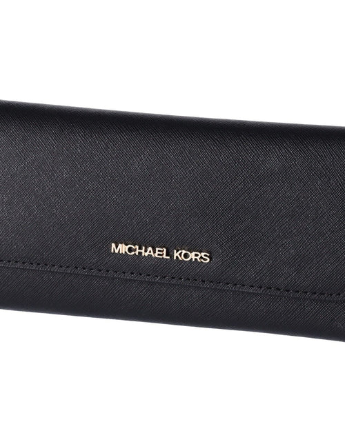 Load image into Gallery viewer, Michael Kors Jet Set Travel Large Trifold Wallet Signature MK Brown Black Pink
