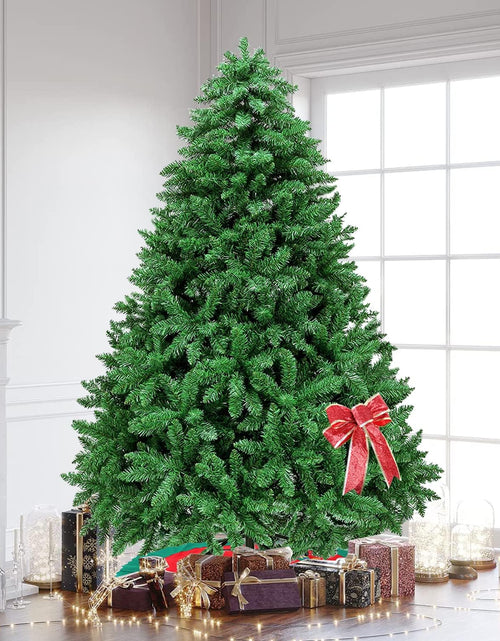 Load image into Gallery viewer, Christmas Tree - 6FT Christmas Trees with Christmas Tree Skirt and Ribbon for Christmas Decorations, Artificial Christmas Tree as for Indoor/Outdoor Holiday Decoration, Green, 5.9Ft
