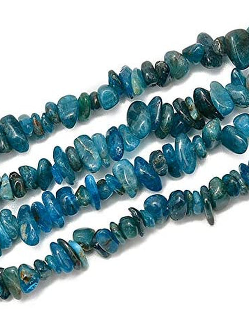 Load image into Gallery viewer, 5-8Mm Natral Healing Gemstone Waist Bracelets Necklace Kit Irregular Stone DIY Crafts Design Jewelry Making 1 Strand per Bag Approxi 34 Inch (Blue Apatite Chips)
