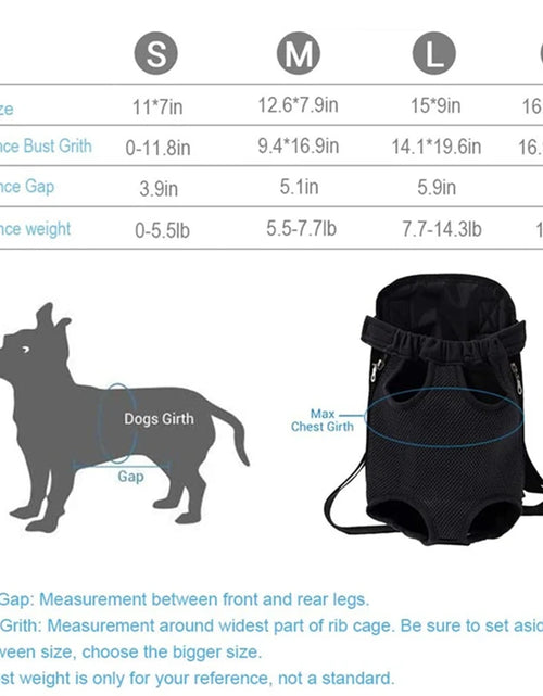 Load image into Gallery viewer, Pet Dog Carrier Backpack Mesh Dog Carriers Bag Outdoor Travel Backpack Breathable Portable Pet Dog Carrier for Dogs Cats
