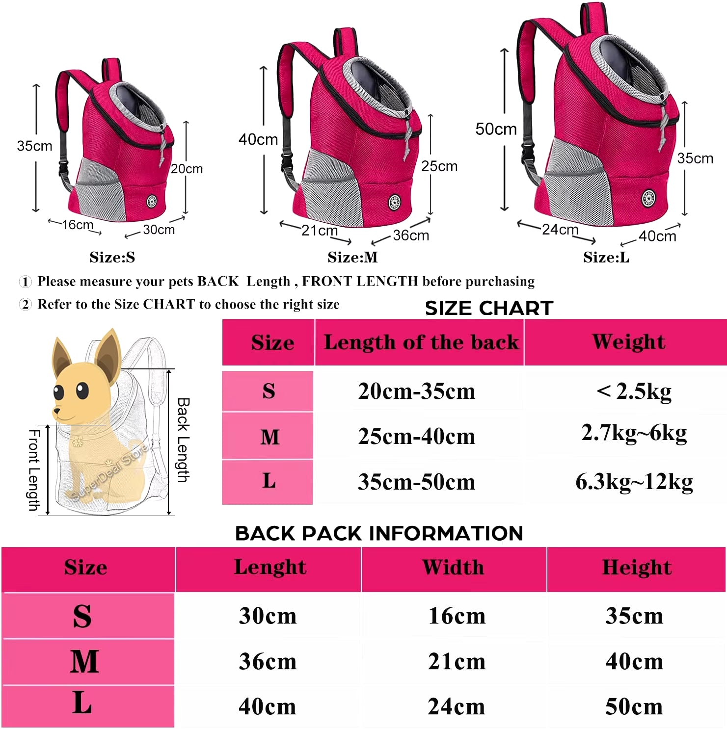 Pet Dog Carrier Bag Carrier for Dogs Backpack Out Double Shoulder Portable Travel Backpack Outdoor Dog Carrier Bag Travel Set