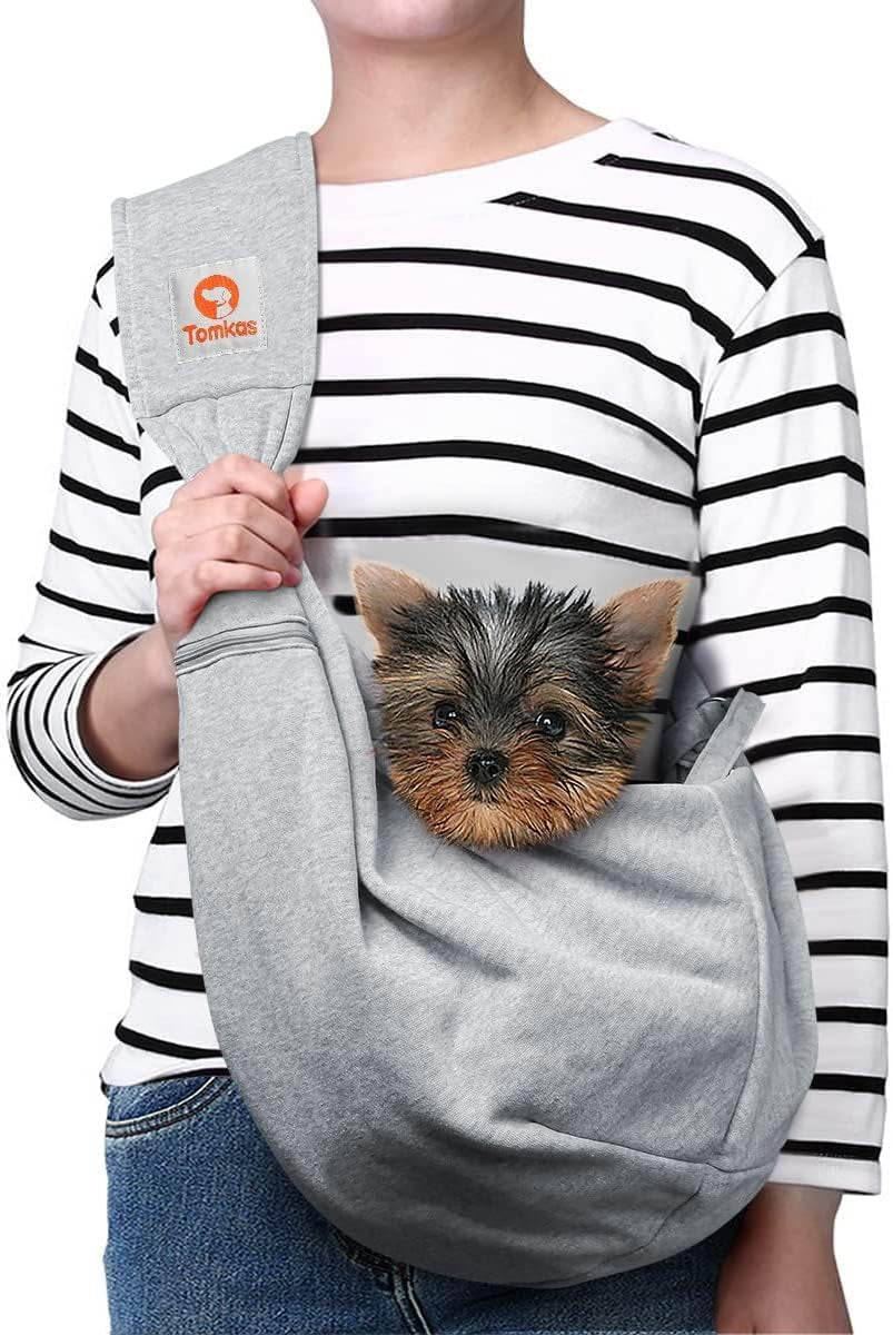 Dog Sling Carrier for Small Dogs Pet Slings with Extra Pocket Storage Sling with Storage Pocket