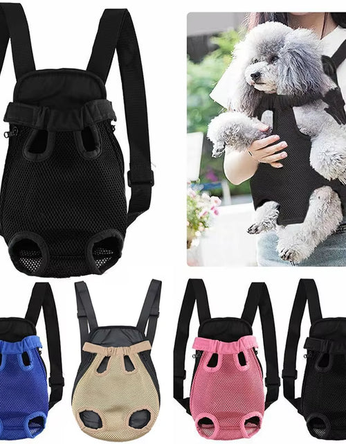 Load image into Gallery viewer, Pet Dog Carrier Backpack Mesh Dog Carriers Bag Breathable Portable Pet Dog Carrier Adjustable Mesh Dogs Strap Backpack
