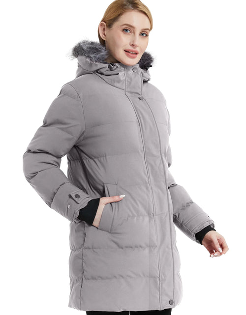 Load image into Gallery viewer, Women&#39;S Winter Jacket Warm Puffer Coat Insulated Winter Coat Black M
