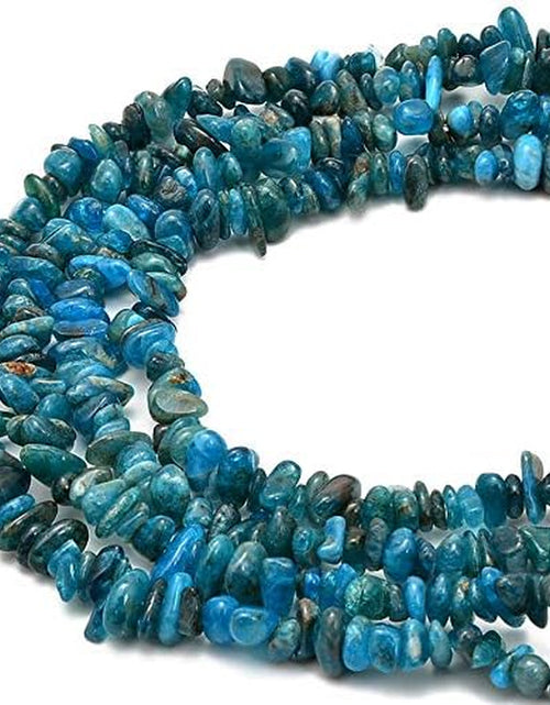 Load image into Gallery viewer, 5-8Mm Natral Healing Gemstone Waist Bracelets Necklace Kit Irregular Stone DIY Crafts Design Jewelry Making 1 Strand per Bag Approxi 34 Inch (Blue Apatite Chips)
