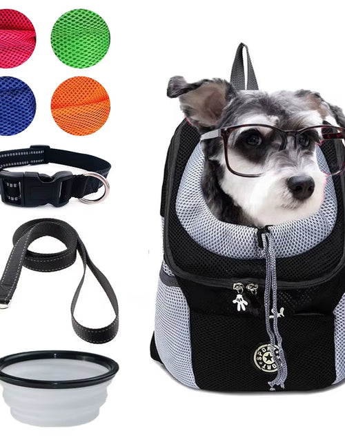 Load image into Gallery viewer, Pet Dog Carrier Bag Carrier for Dogs Backpack Out Double Shoulder Portable Travel Backpack Outdoor Dog Carrier Bag Travel Set
