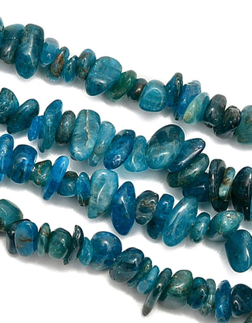 Load image into Gallery viewer, 5-8Mm Natral Healing Gemstone Waist Bracelets Necklace Kit Irregular Stone DIY Crafts Design Jewelry Making 1 Strand per Bag Approxi 34 Inch (Blue Apatite Chips)
